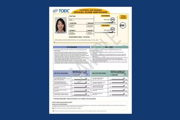 TOEIC CERTIFICATE