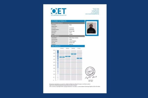 OET Certificate