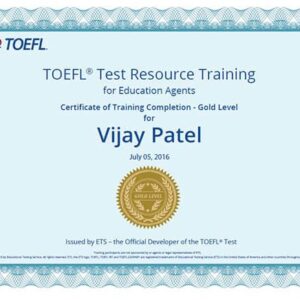 TOEFL Certificate